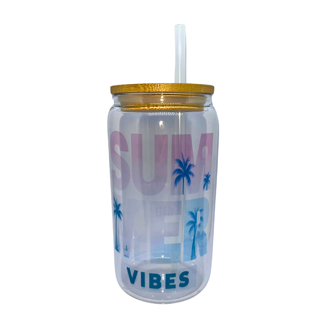 Summer Vibes Glass Cup