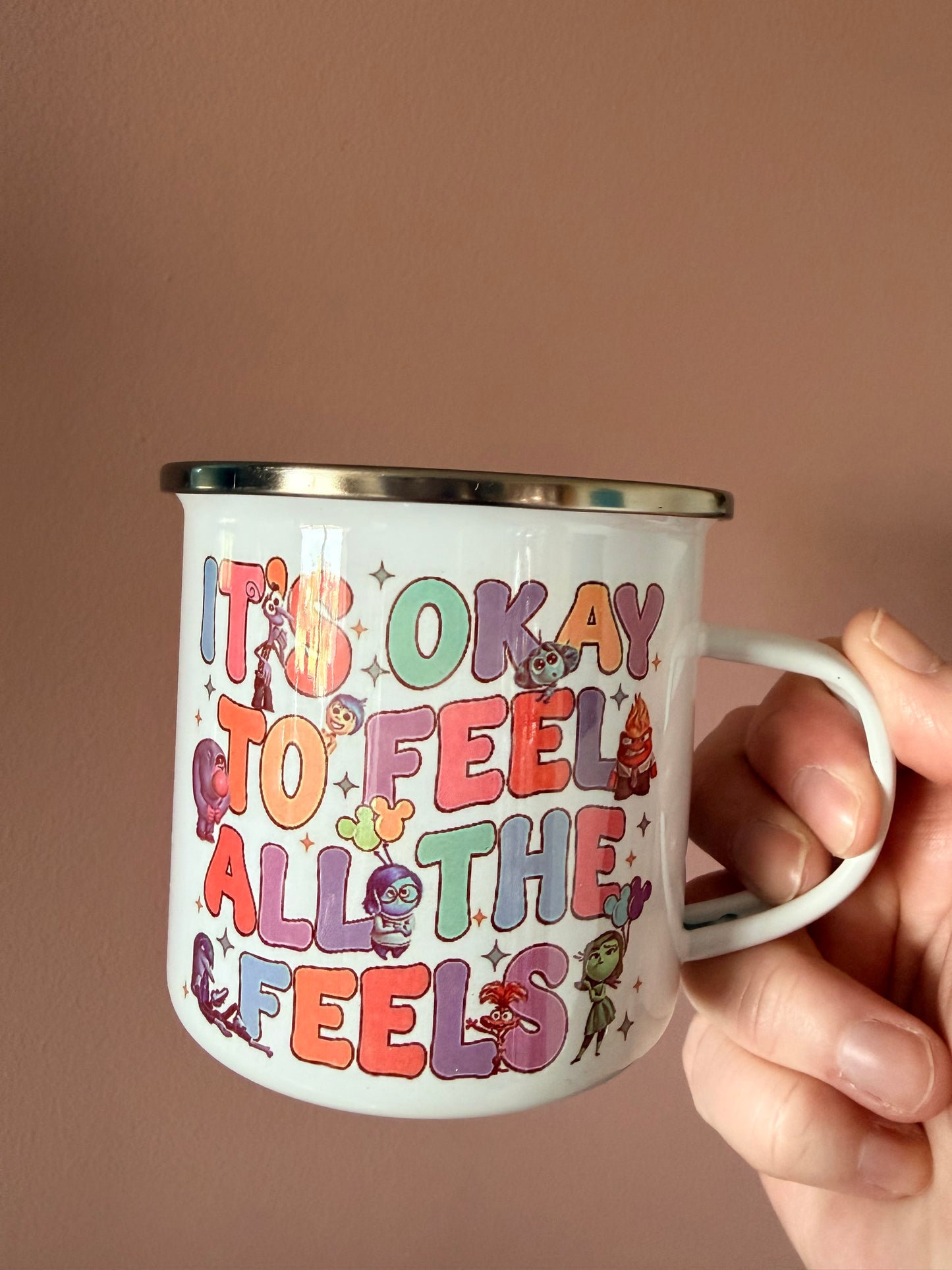 It’s okay emotion enamel mug