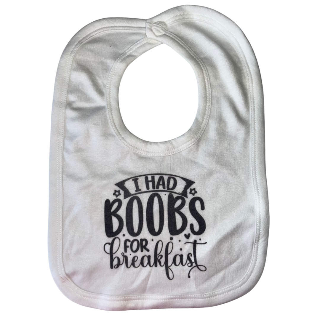 Boobs For Breakfast Bib