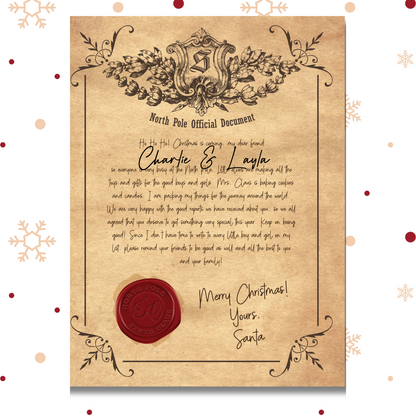 Personalised Nice List Certificate & Letter