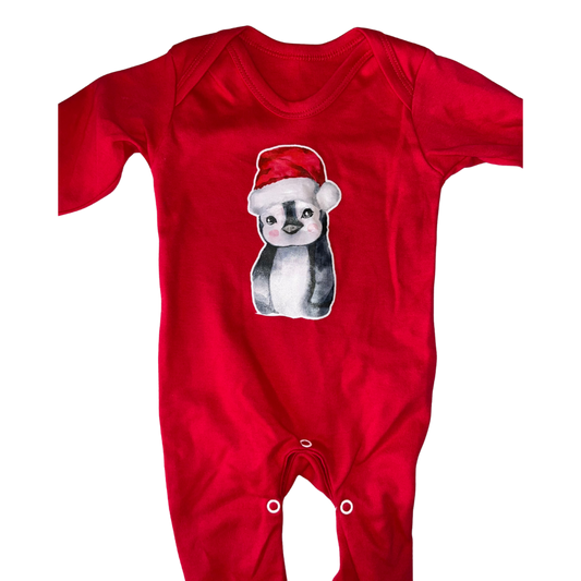 0-3m Christmas penguin Onesie