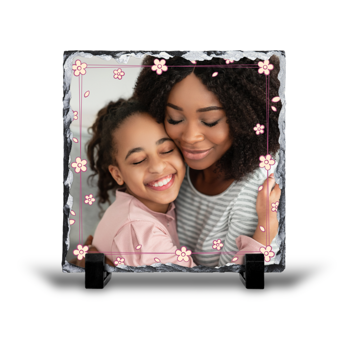 Add your own photos | personalised gifts | Unique Gifts | Personalised Flower Slate | Little Gifts Co