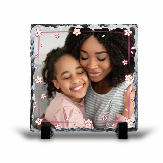 Add your own photos | personalised gifts | Unique Gifts | Personalised Flower Slate | Little Gifts Co