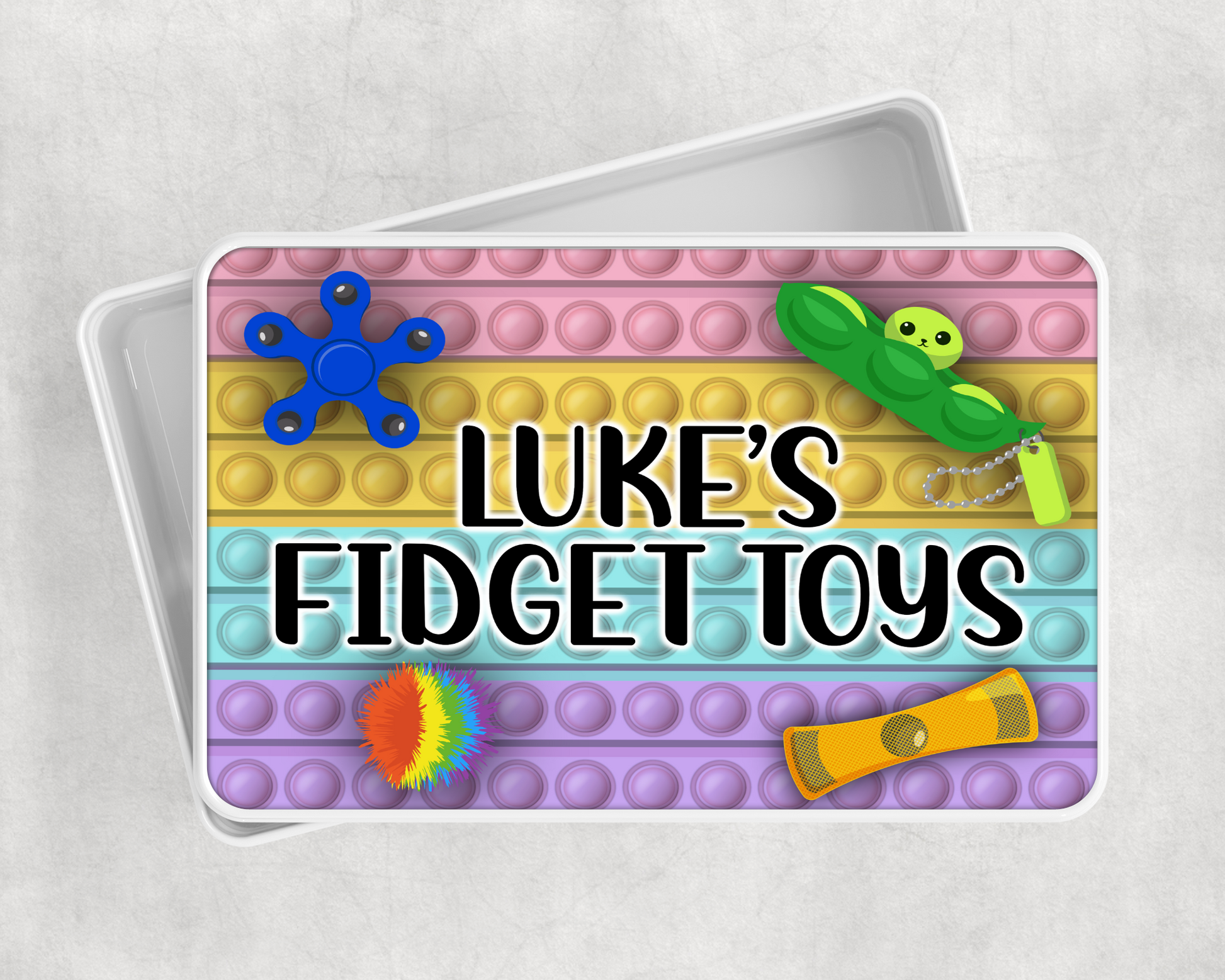 Add your own photos | personalised gifts | Unique Gifts | Fidget Toy Tin | Little Gifts Co