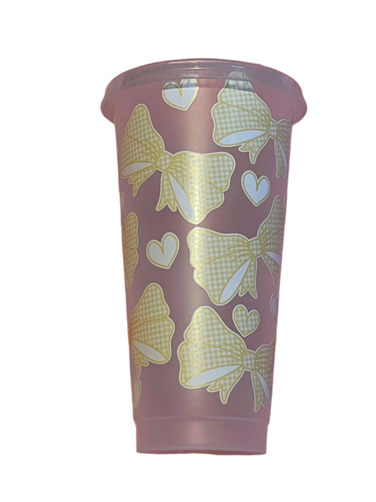 Yellow Bow Cold Cup