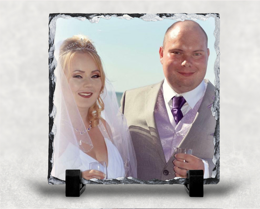 Add your own photos | personalised Photos | Unique Gifts | Custom Photo Slate (20x20cm)
