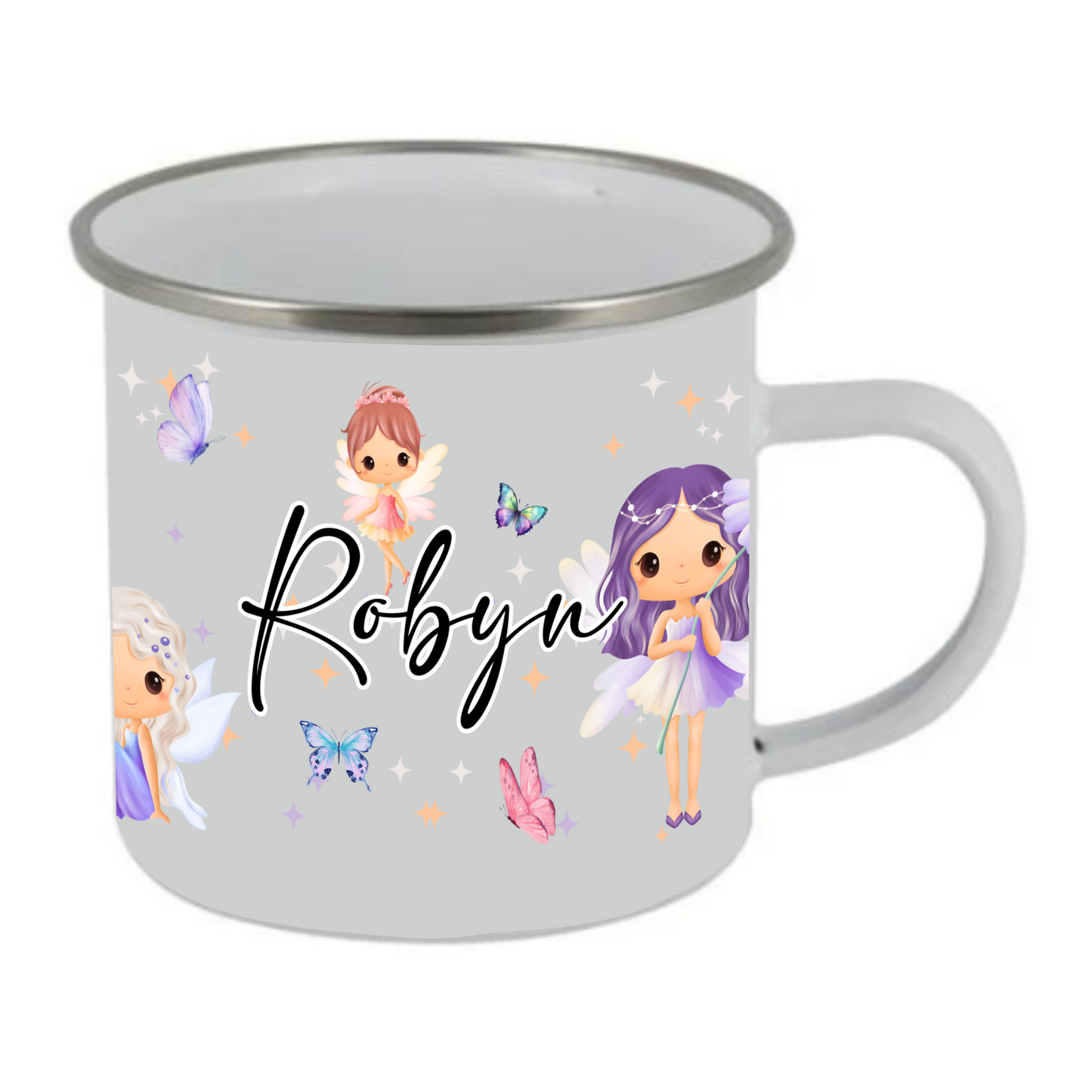 Personalised Fairy Enamel Mug