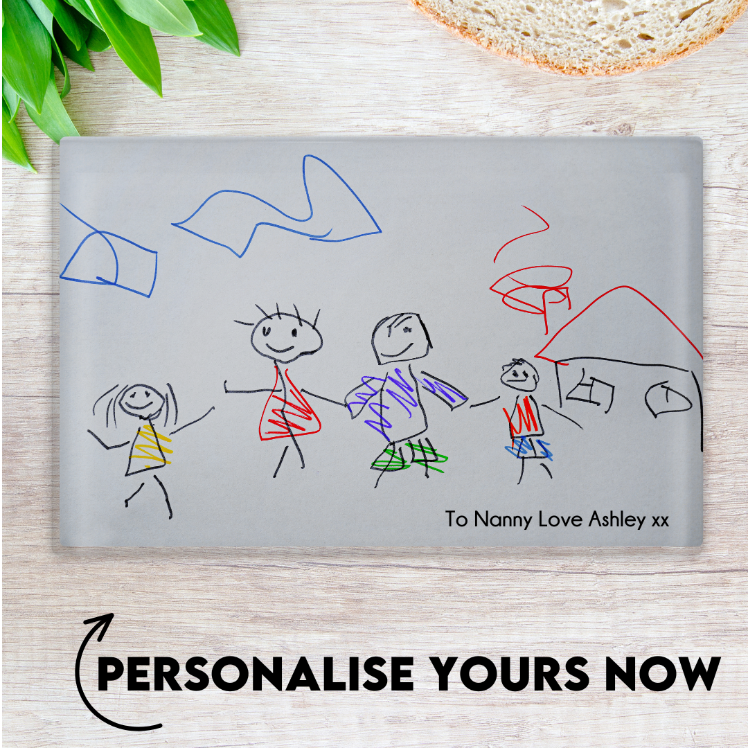 Add your own photos | personalised gifts | Unique Gifts | Personalised Masterpiece Chopping Board | Little Gifts Co