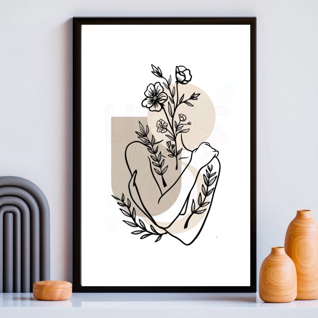 A4 Flower Women Print