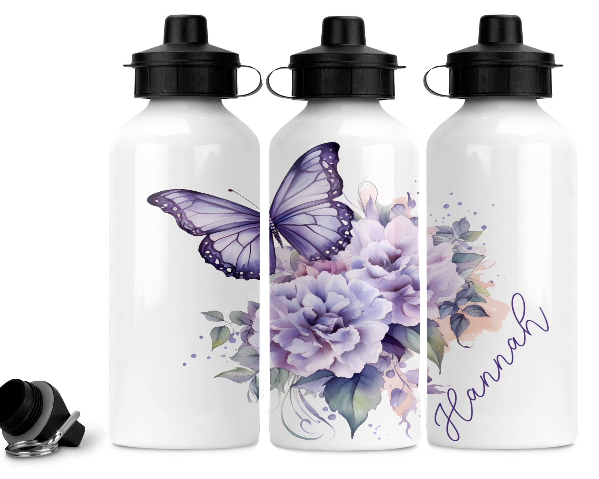 Add your own photos | personalised gifts | Unique Gifts | Personalised Butterfly Water bottle | Little Gifts Co