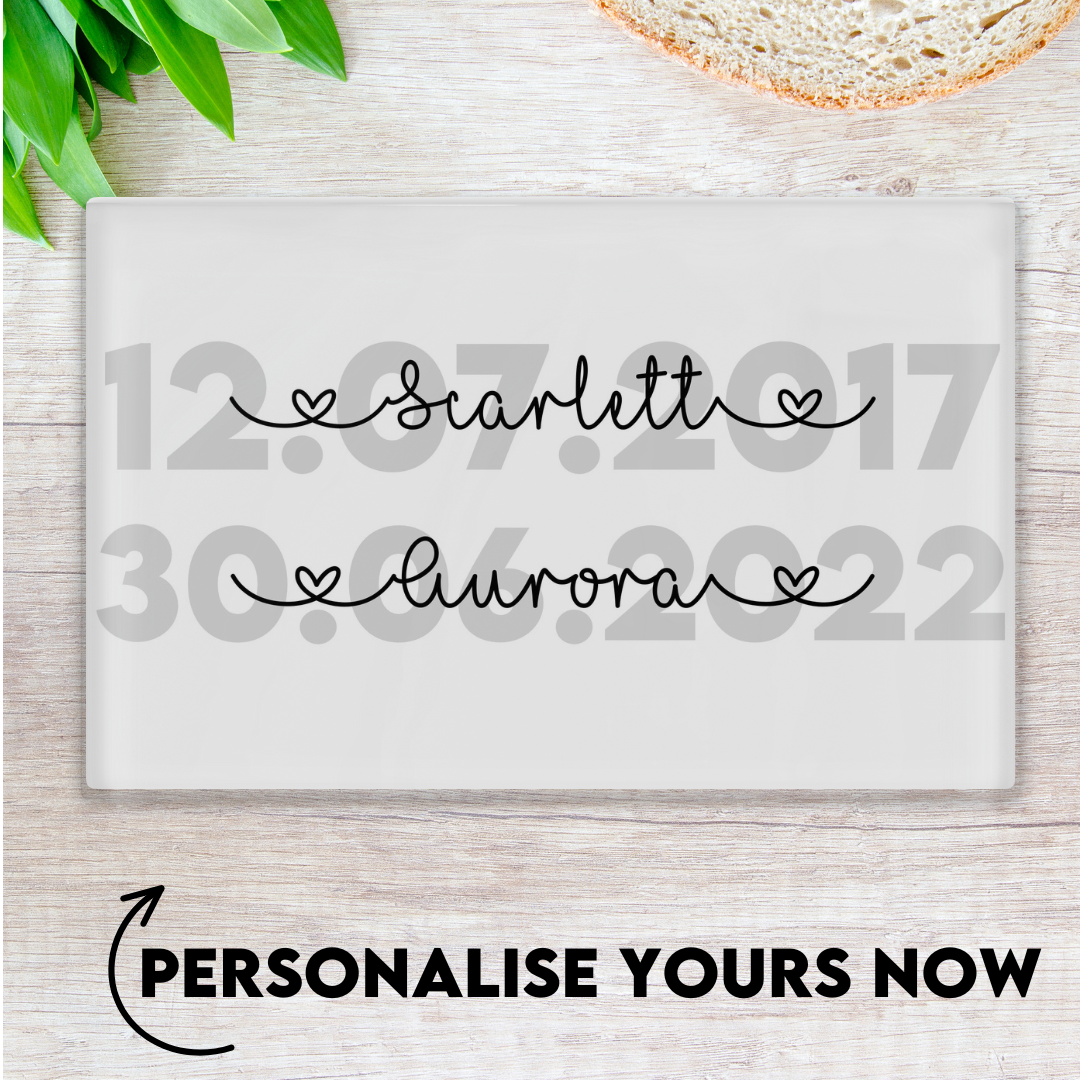 Add your own photos | personalised gifts | Unique Gifts | Special Date Chopping Board | Little Gifts Co