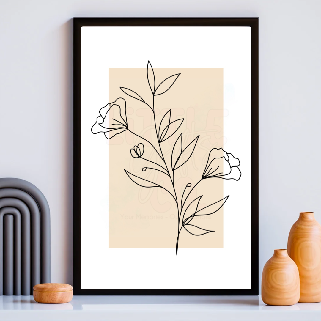 A4 Botanical Flower Print