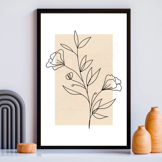 A4 Botanical Flower Print