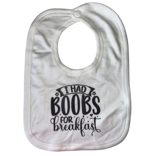 Boobs For Breakfast Bib