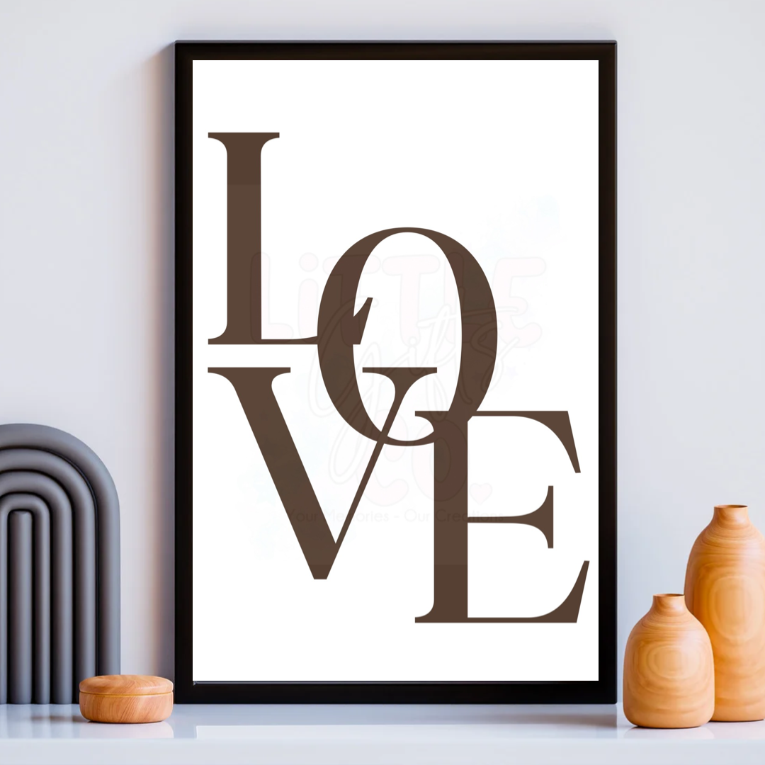 A4 Love Minimalist Print