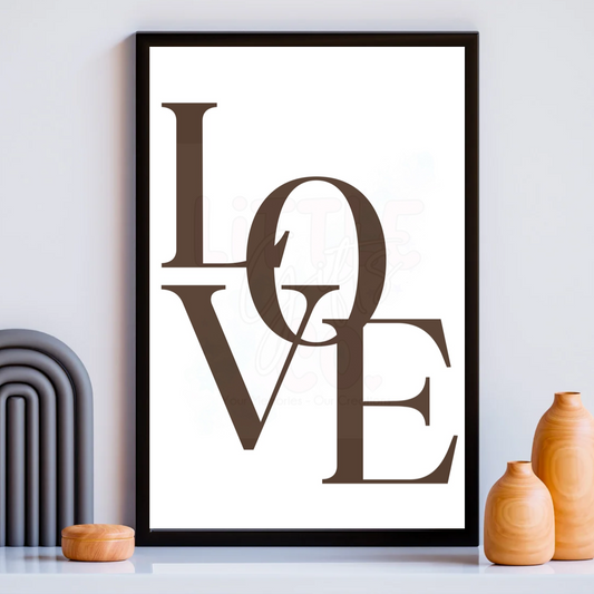 A4 Love Minimalist Print