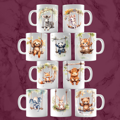 Add your own photos | personalised gifts | Unique Gifts | Woodland Animals Mugs | Little Gifts Co