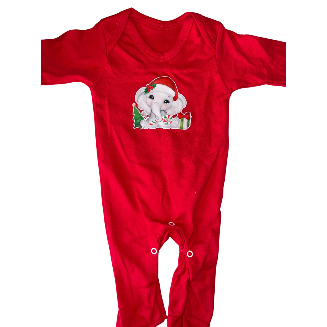 0-3m Christmas Elephant Onesie