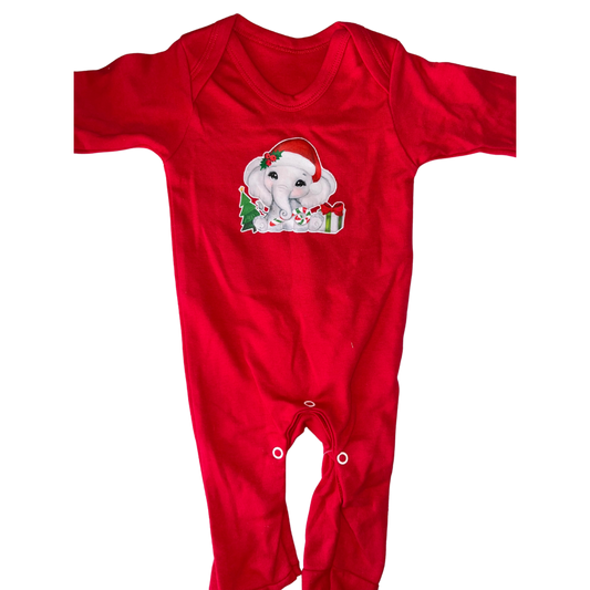 0-3m Christmas Elephant Onesie