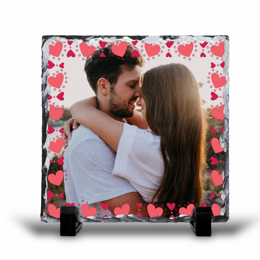 Add your own photos | personalised Photos | Unique Gifts | Heart Custom Photo Slate (20x20cm)