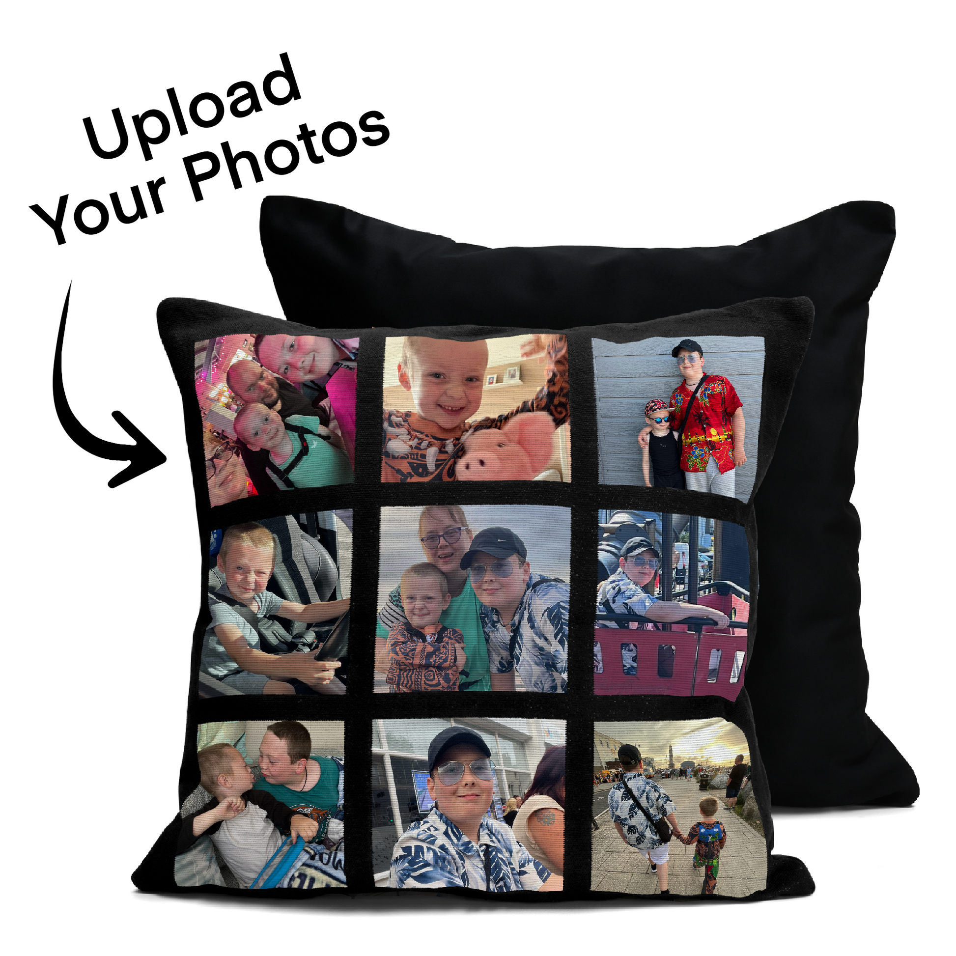 Add your own photos | personalised gifts | Unique Gifts | Personalised 9 Section Cushion | Little Gifts Co