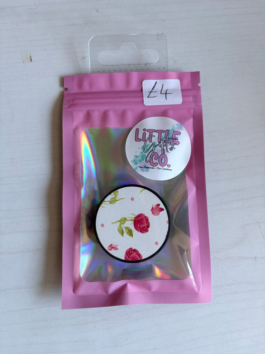 Pink Flower Pop Socket (old style)