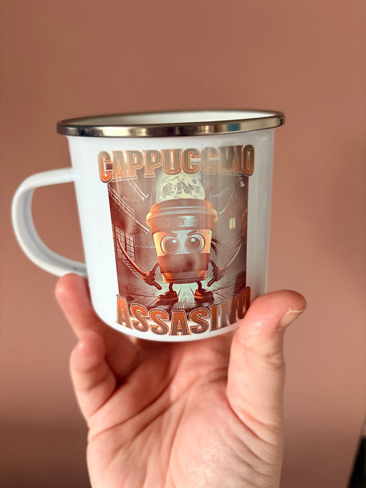 Brain rot enemal mug (various designs)