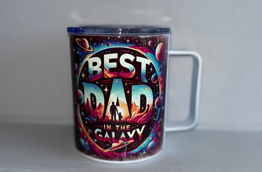 Best Dad In The Galaxy Mug With Lid