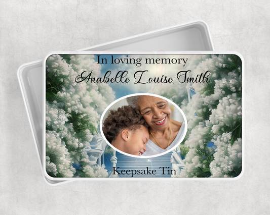 Add your own photos | personalised gifts | Unique Gifts | Personalised Memorial Tin | Little Gifts Co