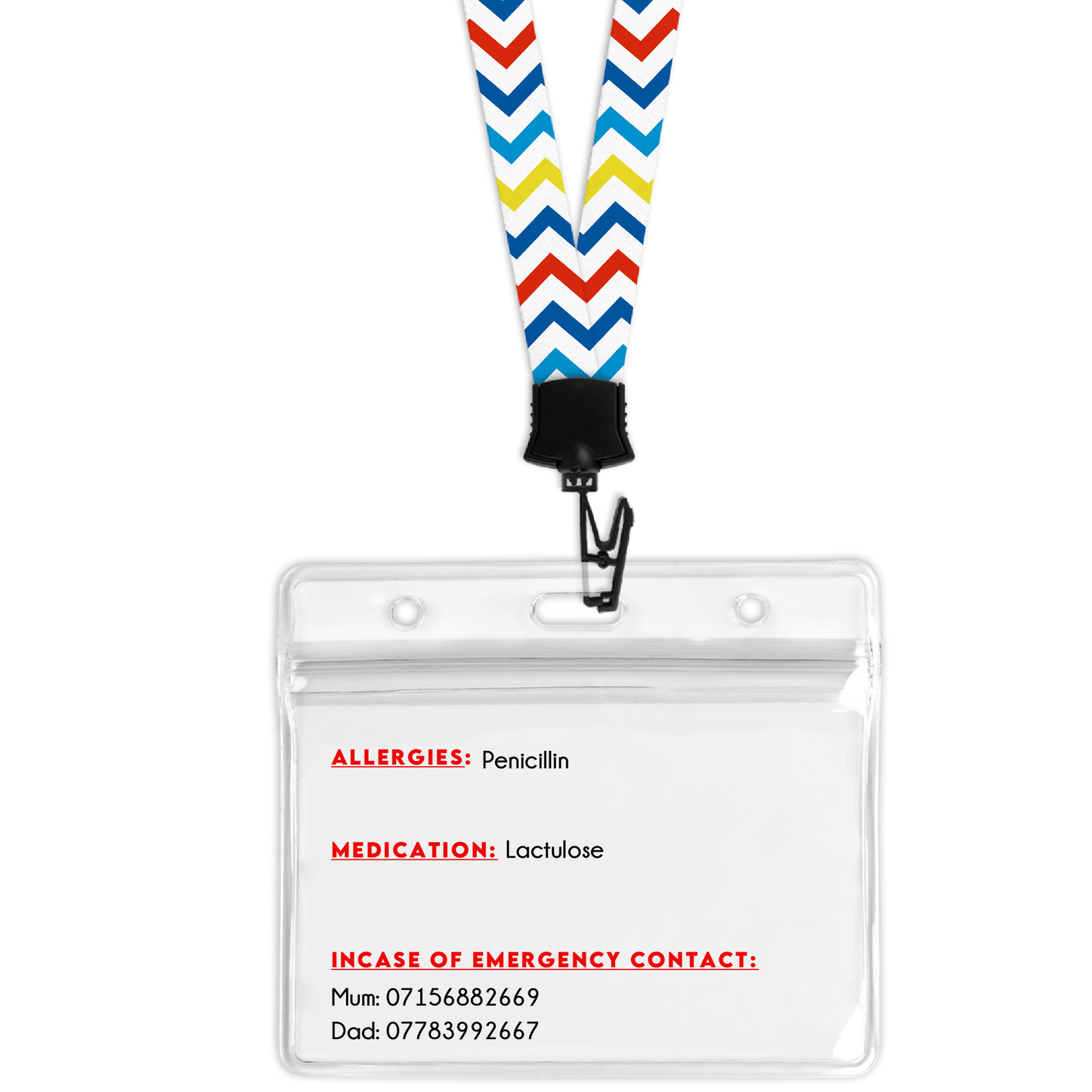 Add your own photos | personalised gifts | Unique Gifts | Autism Patient Card & Lanyard | Little Gifts Co