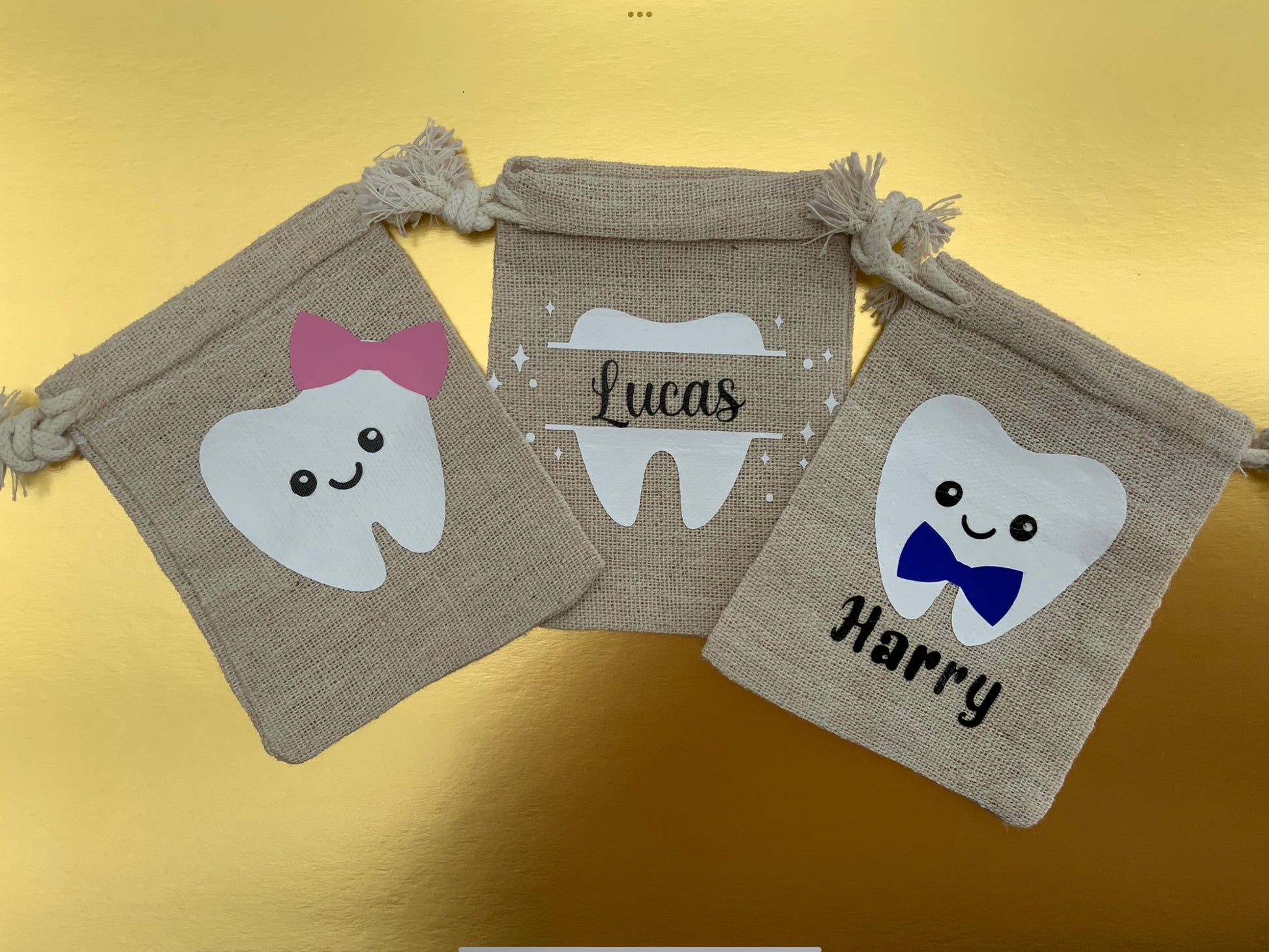 Add your own photos | personalised gifts | Unique Gifts | Personalised Tooth Fairy Bags | Little Gifts Co