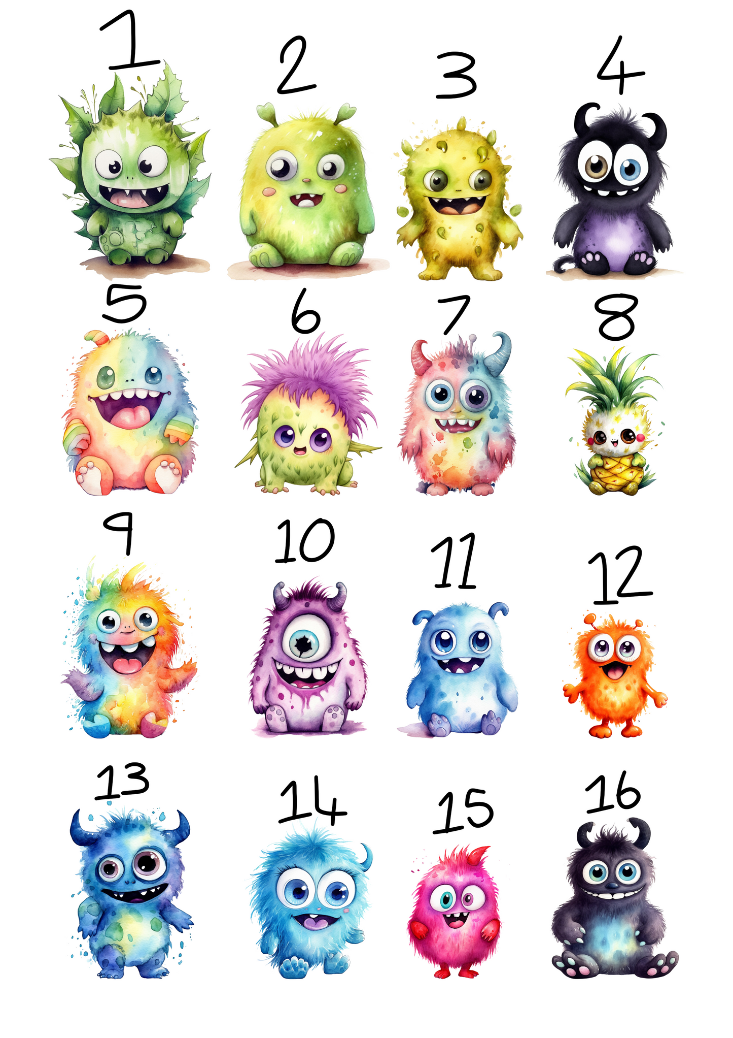 Personalised Little Monster Print