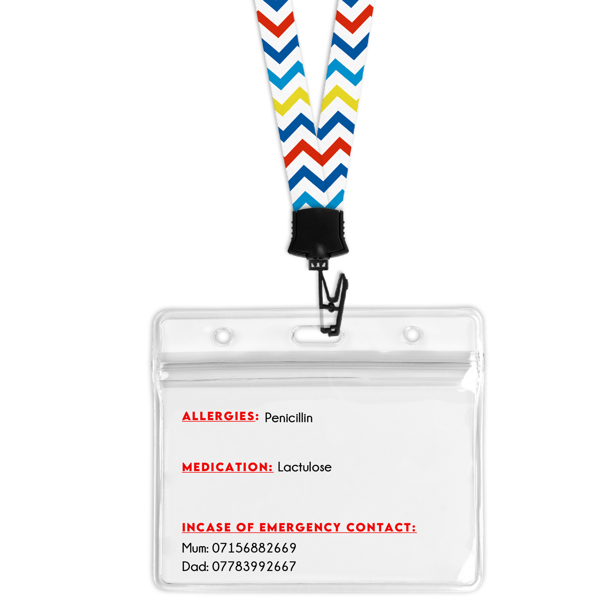 Add your own photos | personalised gifts | Unique Gifts | Personalised Autism ID/Medical Lanyard & Card | Little Gifts Co