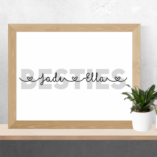 Personalised Besties Name Print