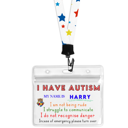 Add your own photos | personalised gifts | Unique Gifts | Personalised Autism ID/Medical Lanyard & Card | Little Gifts Co