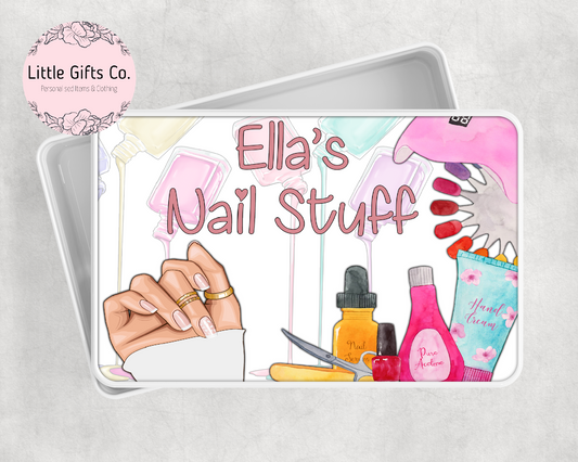 Add your own photos | personalised gifts | Unique Gifts | Personalised Nail Stuff Tin | Little Gifts Co