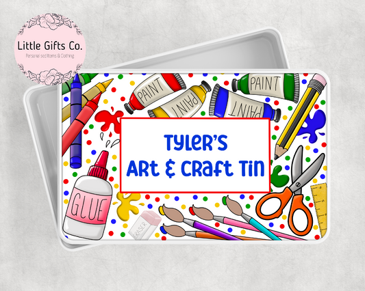 Add your own photos | personalised gifts | Unique Gifts | Personalised Art & Crafts Tin | Little Gifts Co