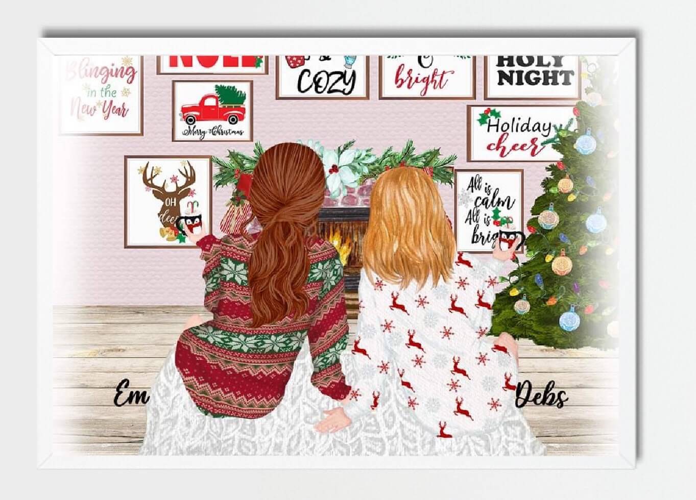 Add your own photos | personalised gifts | Unique Gifts | Best Friend Christmas Print | Little Gifts Co