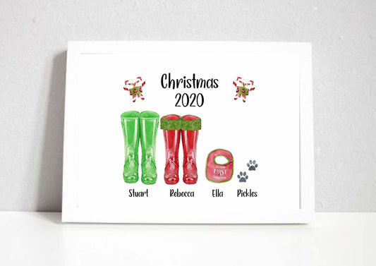 Add your own photos | personalised gifts | Unique Gifts | Custom Christmas boot print | Little Gifts Co