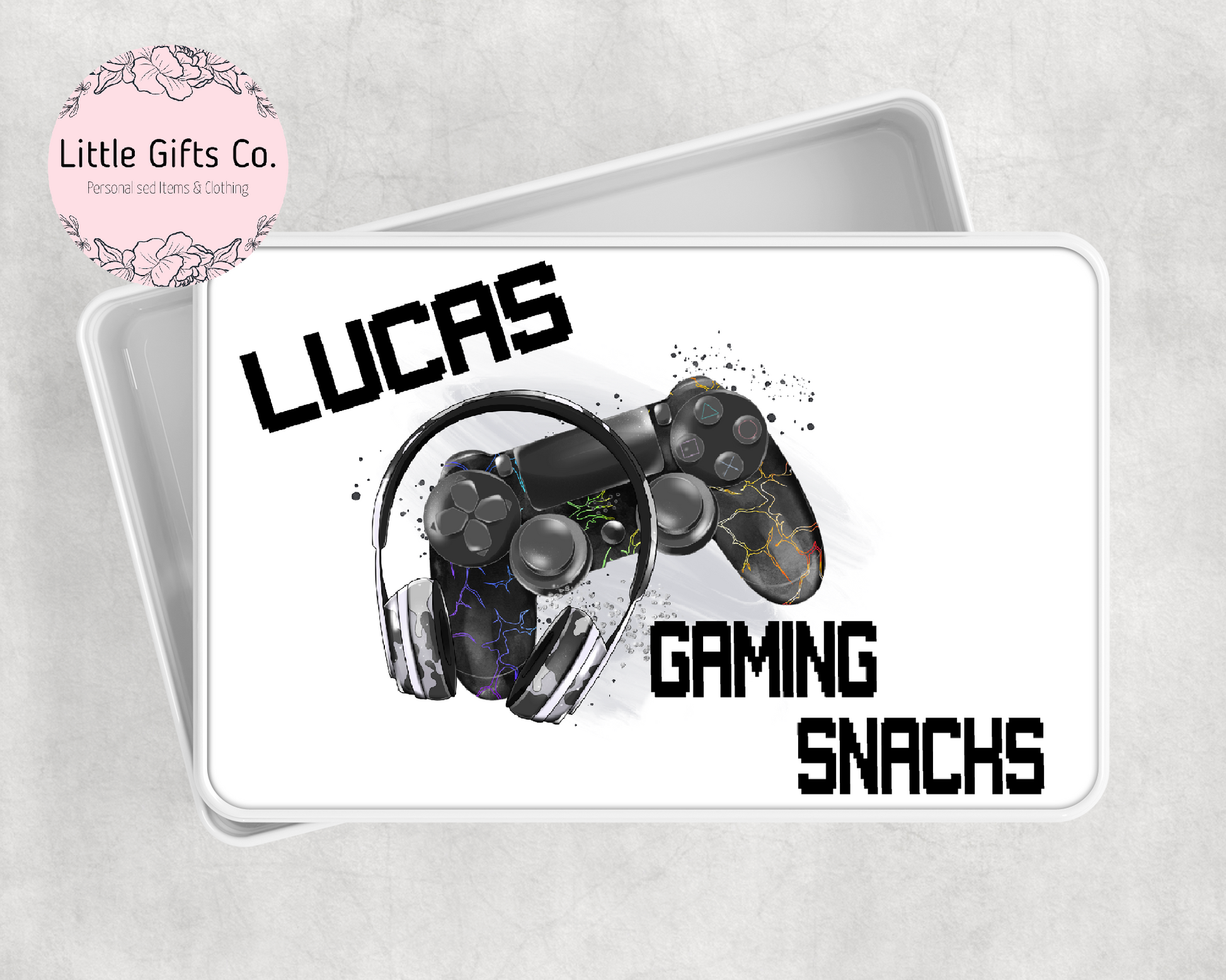 Add your own photos | personalised gifts | Unique Gifts | Personalised Gamer Tins | Little Gifts Co