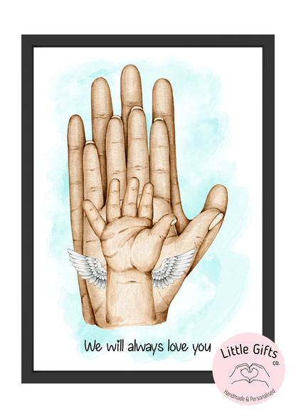 Add your own photos | personalised gifts | Unique Gifts | Angel Baby Print | Little Gifts Co