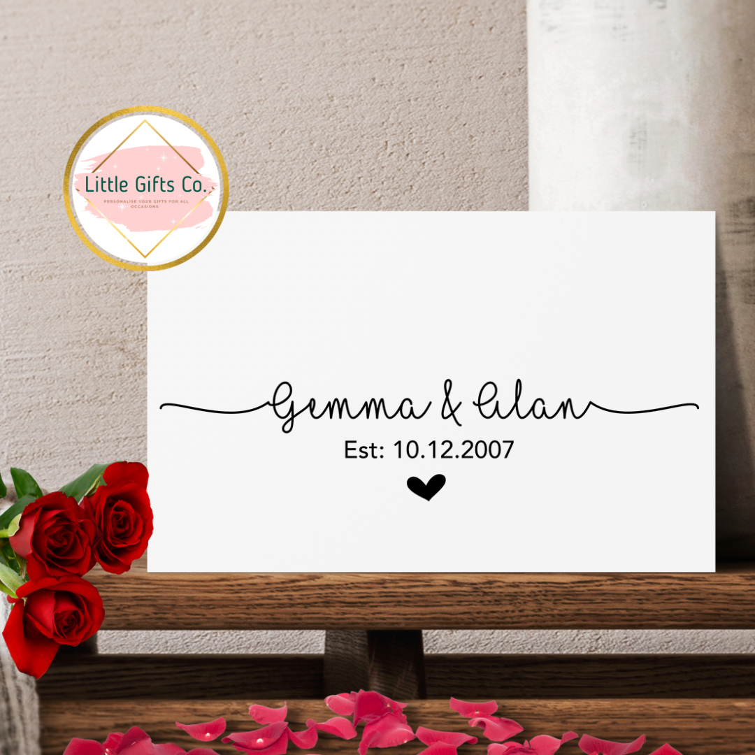 Personalised Couples Name Print