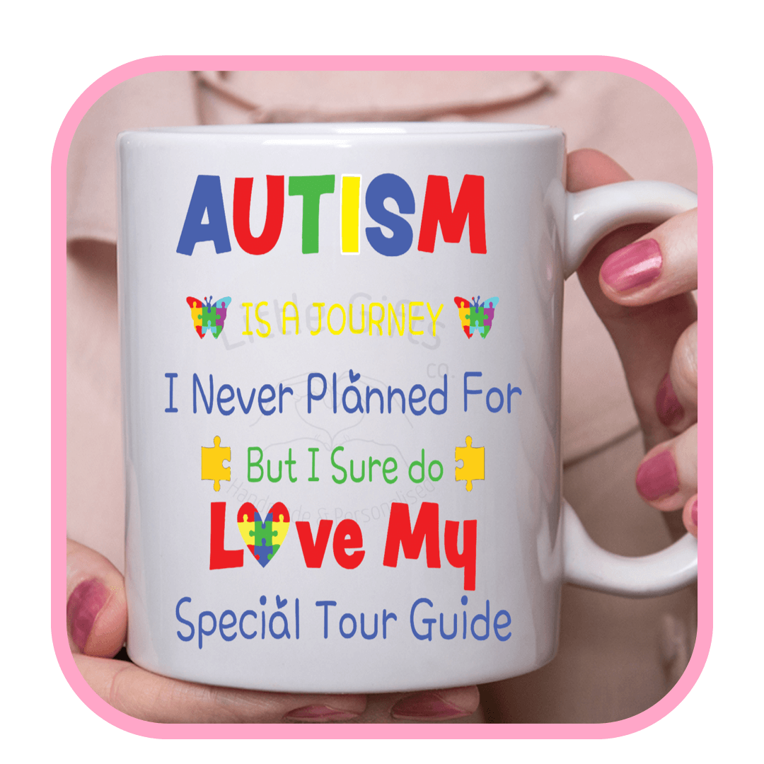 Add your own photos | personalised gifts | Unique Gifts | Autism is a Journey Mug | Little Gifts Co