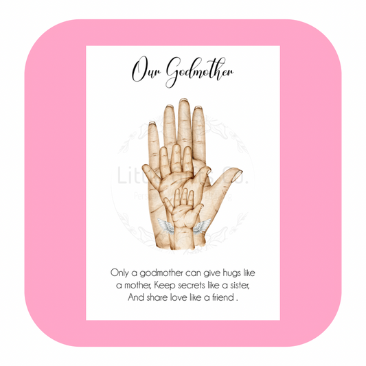 Add your own photos | personalised Photos | Unique Gifts | Godmother Hands Print