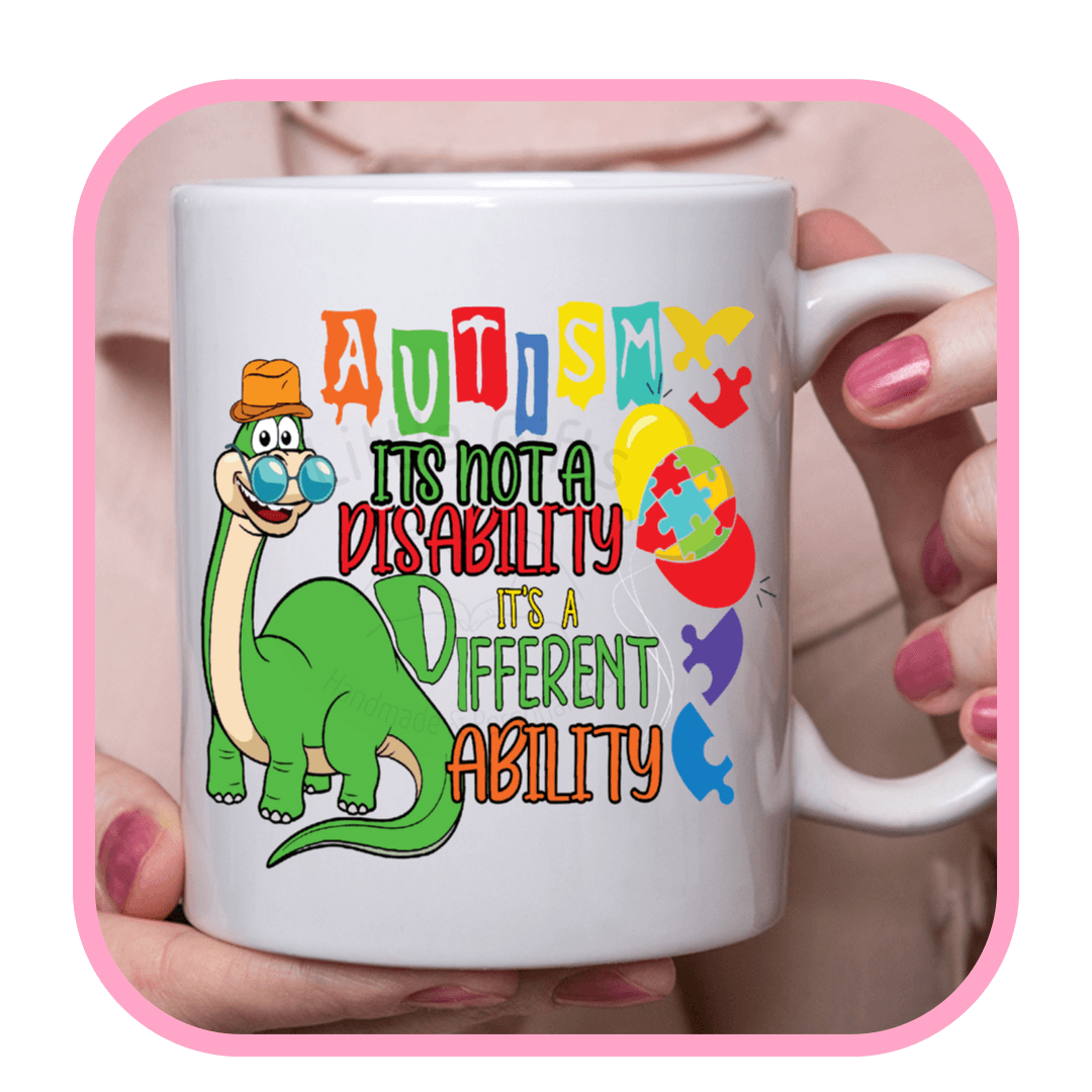 Add your own photos | personalised gifts | Unique Gifts | Autism Is Not A Disability Mug | Little Gifts Co